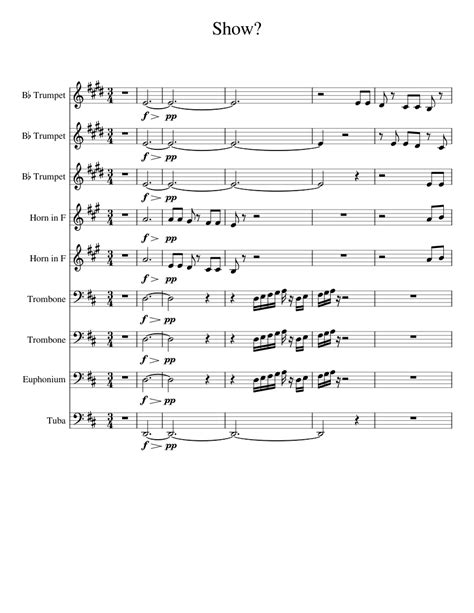 Marching Show (WIP) Sheet music for Trombone, Euphonium, Tuba, Trumpet in b-flat & more ...