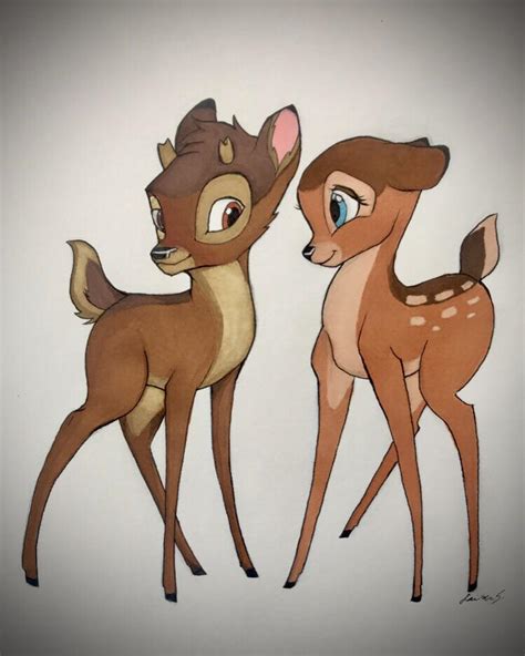 Bambi and Faline (art by me) : r/disney