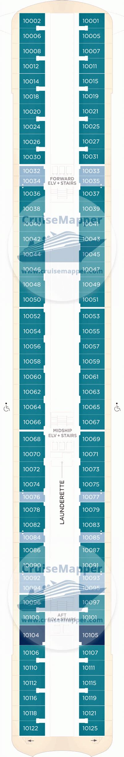 Crystal Serenity deck 10 plan | CruiseMapper