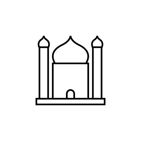 mosque outline vector icon 22762515 Vector Art at Vecteezy