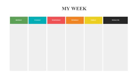 Weekly Schedule Template | Process flow diagram, Templates, Schedule ...