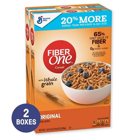 Fiber One Cereal, Original Bran (32.4 oz, 2 pk.) - Walmart.com - Walmart.com