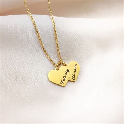 Name Heart Necklace - Charm Bear