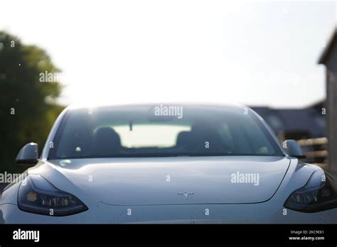 Tesla Model 3 Closeup Front of the car Stock Photo - Alamy