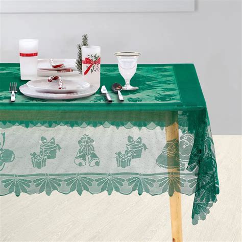 FestiCorp Christmas Tablecloth - Decorative Lace Table Clothes for ...