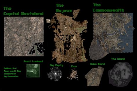 Fallout open world map size comparison - With measurements! : Fallout