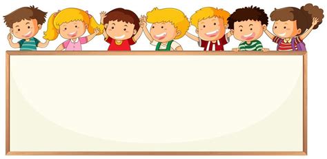 Children on blank frame template | Cartoon template, Frame template ...