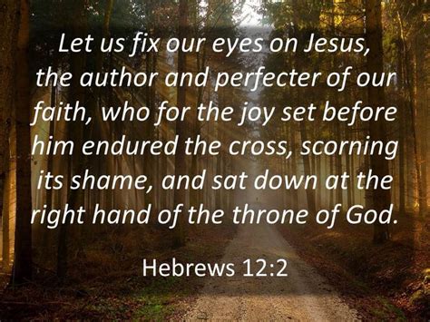 Let us fix our eyes on Jesus, the author and perfecter of our faith ...