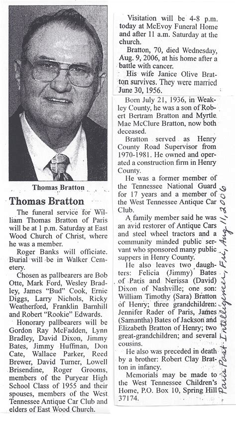 William Thomas Bratton (1936-2006) - Find a Grave Memorial