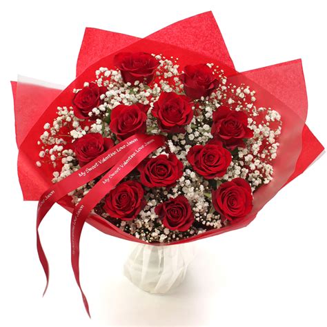 valentine day flowers: Red Roses Bouquet Valentines Day