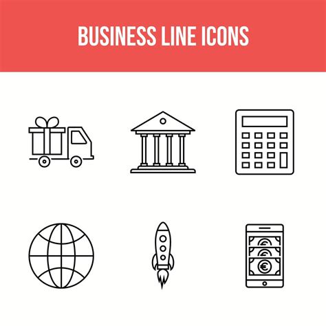 Business line icons 1349115 Vector Art at Vecteezy