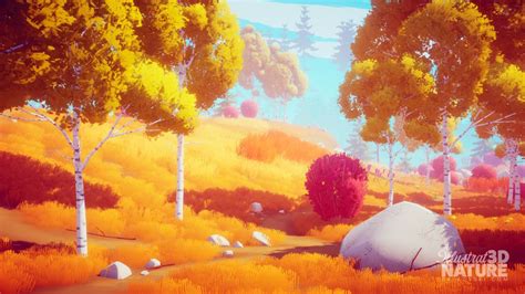 Stylized Nature: Vegetation, Animation, Shaders | Nature 3d, Environment concept art, Illustration