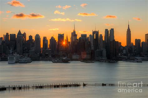 New York City Skyline At Sunrise I Photograph by Clarence Holmes