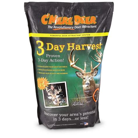 C'Mere Deer 3-Day Harvest, 2 Gallons - 669417, Mineral Attractants & Feed at Sportsman's Guide