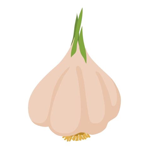 Garlic icon, cartoon style 15282422 Vector Art at Vecteezy