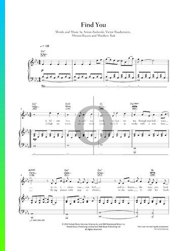 Find You Piano Sheet Music from Divergent by Zedd - OKTAV