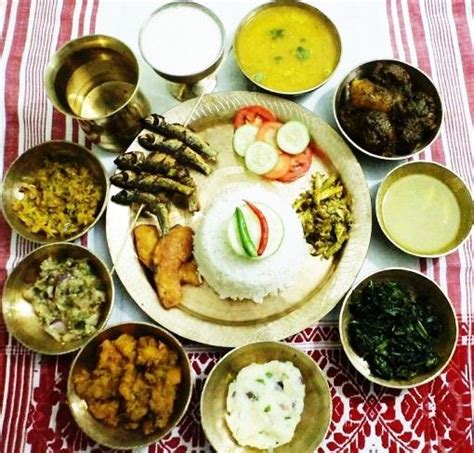 Traditional Assamese Thali -Vegetarian - Sona Hotel