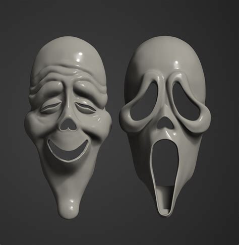 Ghostface Mask 3D Model STL File - Villainous Prop Shop