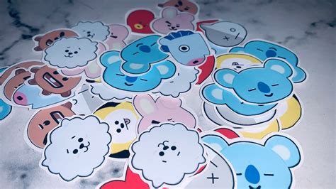 Bt21 stickers/ laptop Stickers/ Planner Stickers/ waterproof | Etsy