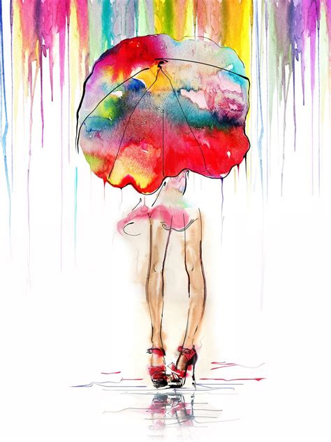 Hot Summer Rain Painting Print | Painting prints, Canvas wall art, Painting