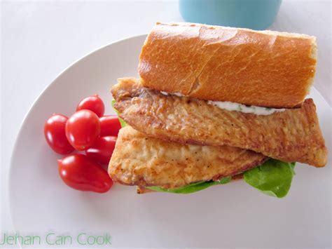 Fish Sandwich with Homemade Tartar Sauce - Jehan Can Cook