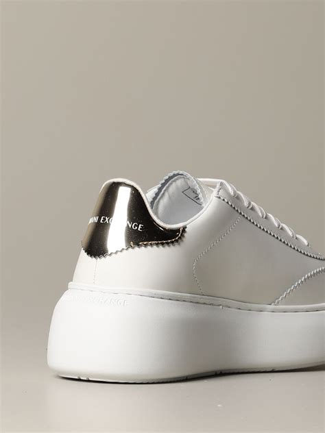 Armani Exchange Outlet: sneakers in leather | Sneakers Armani Exchange Women White | Sneakers ...