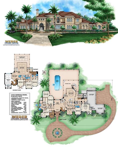 Mediterranean House Plan: Mediterranean Tuscan Mansion Floor Plan | Mansion floor plan ...