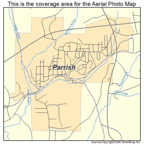 Aerial Photography Map of Parrish, AL Alabama