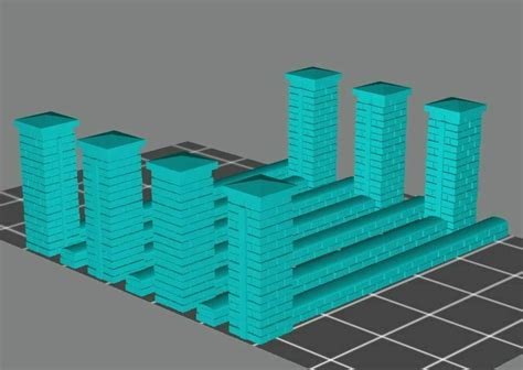 STL file HO Scale Brick fence columns 🧱・3D print model to download・Cults