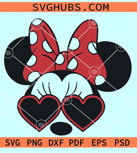 Minnie Mouse polka dot bow svg, Minnie mouse with sunglasses svg ...