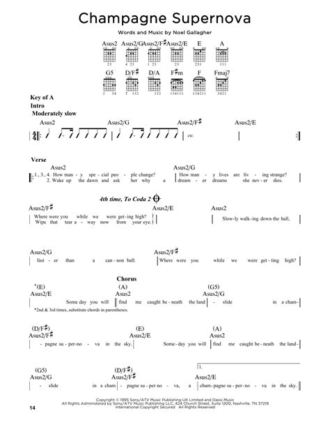 Champagne Supernova | Sheet Music Direct