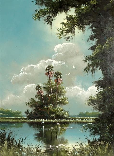 Sold Price: Sam Newton Florida Highwaymen Backwaters Painting - Invalid date EDT