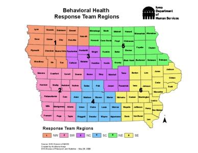 Behavioral Health Response Regions, 2009 - Iowa Publications Online