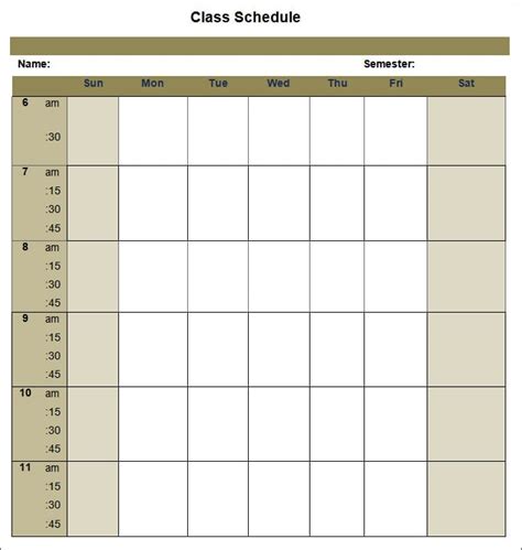 College Schedule Templates | 12+ Free Word, Excel & PDF Samples, Formats, Examples, Forms