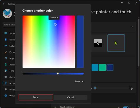 How to change the color of mouse pointer - saillio