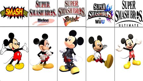 Mickey Mouse's Art Evolution in Super Smash Bros by MrYoshi1996 on ...