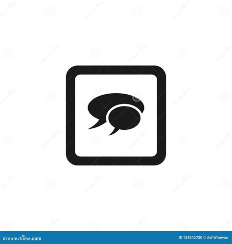 Chat Button Vector Icon on White Background. Stock Vector ...