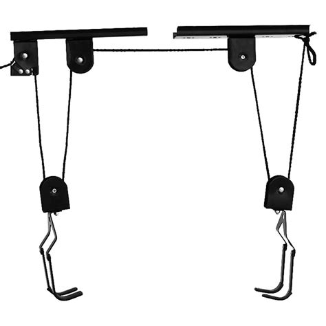 Buy zhoujie Bicycle Hoist Garage Storage Bike Lift Pulley System With 60Kg Bearing Overhead Bike ...