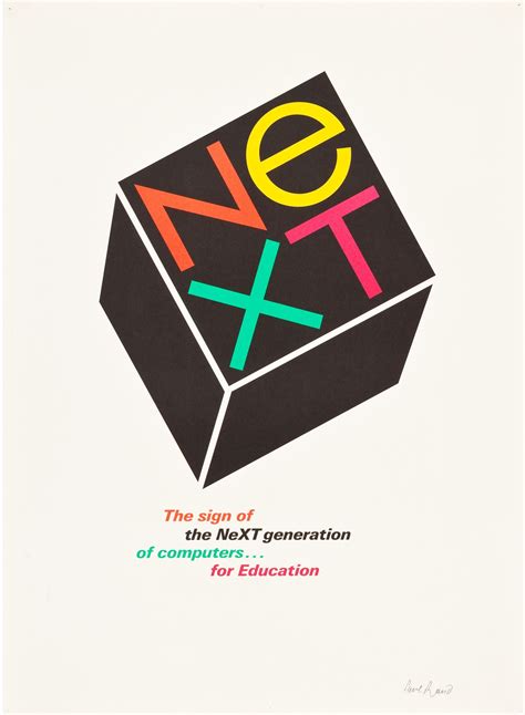 Paul Rand’s 1986 poster design for NeXT, the company Steve Jobs founded ...