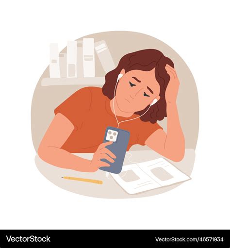 Procrastination isolated cartoon Royalty Free Vector Image