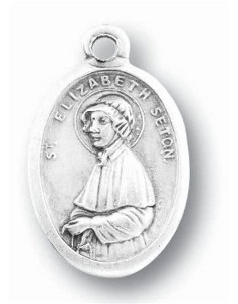 St. Elizabeth Ann Seton Oxidized Medal - Queen of Angels Catholic Store