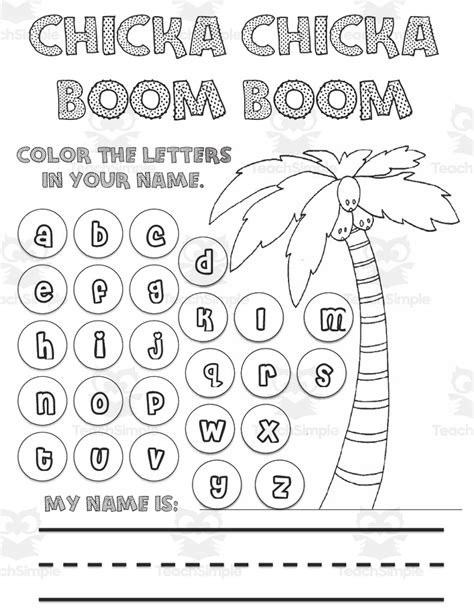 Chicka Chicka Boom Boom Literacy + Math Activity by Teach Simple