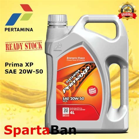 Jual Oli Pertamina PrimaXP SAE 20W-50 (4liter) - Prima XP SAE 20W50 ...