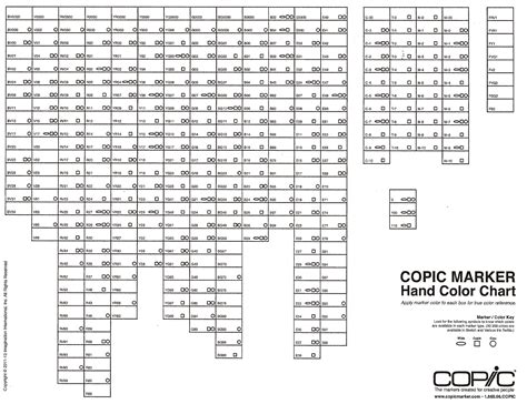 printable copic color chart - Google Search | copic | Pinterest