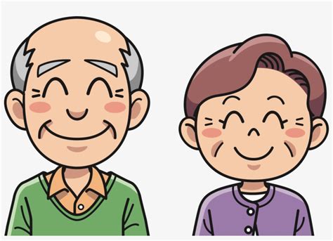 Grandpa Clipart Happy Old Couple - Grandma And Grandpa Clipart - Free Transparent PNG Download ...