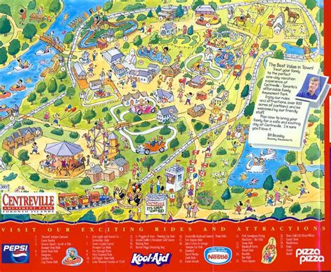 Theme Park Brochures Centreville Amusement Park Map 2001 ...