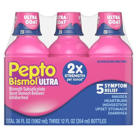 Pepto Bismol Ultra Strength, Original Flavor, Triple Pack (36 Ounce Total) | Pepto bismol, Pepto ...