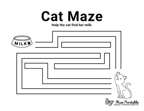 Free Printable Cat Maze