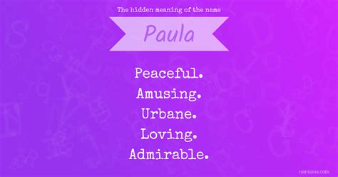 The hidden meaning of the name Paula | Namious