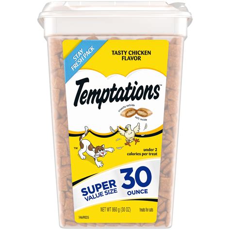 Temptations Classics Tasty Chicken Flavor Crunchy and Soft Cat Treats, 30 oz. | Petco